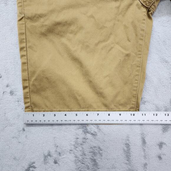 Volcom Shorts Mens 32 Tan Flat Front Chino Bermuda Casual Skater Preppy Summer - Picture 13 of 14